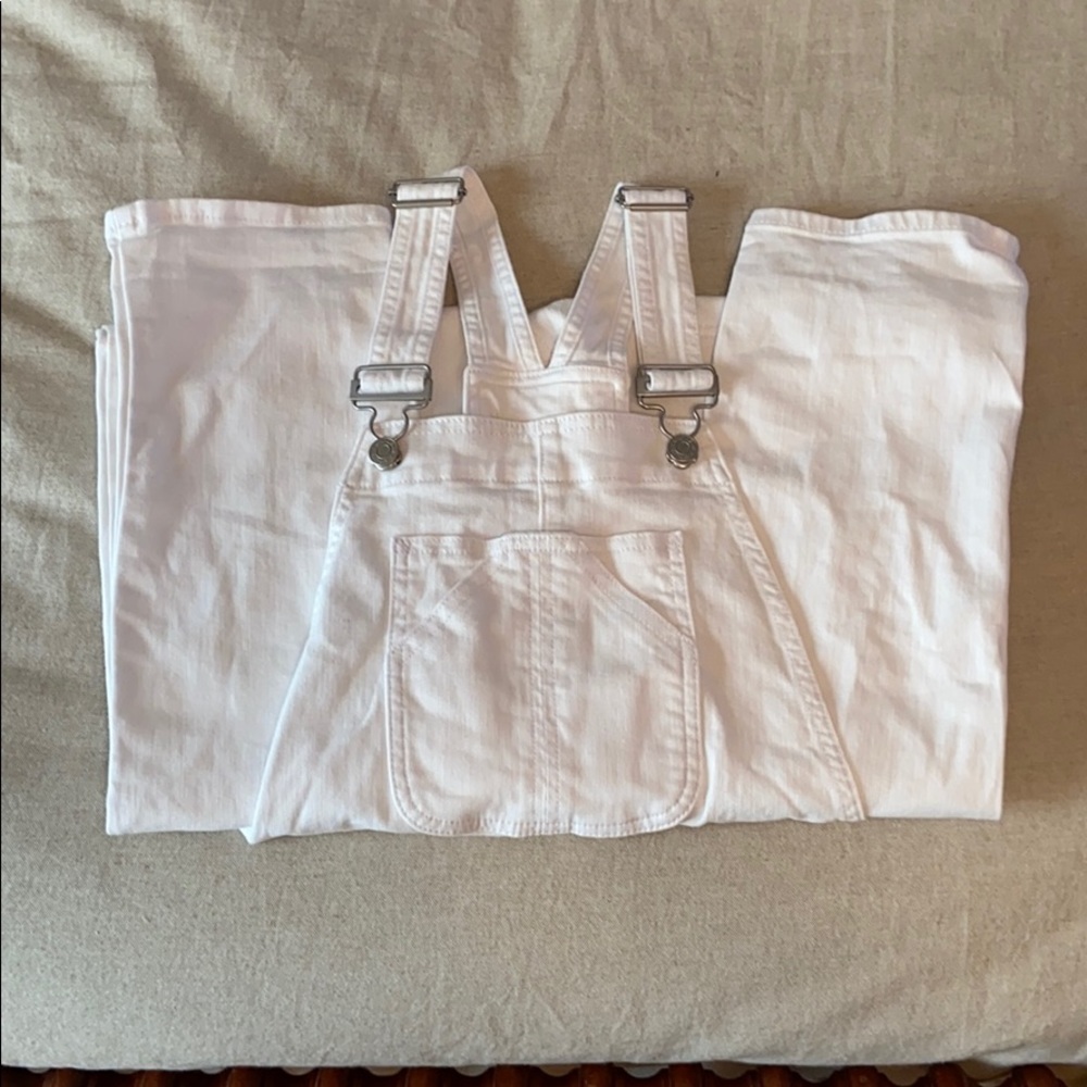 GAP White Denim Overalls XS